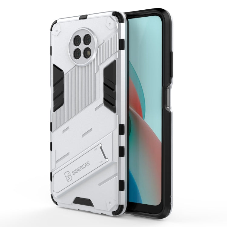 For Xiaomi Redmi Note 9 5G Punk Armor 2 in 1 PC + TPU Shockproof Case with Invisible Holder