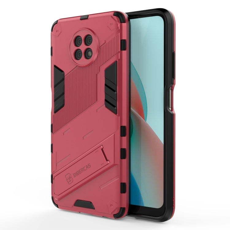 For Xiaomi Redmi Note 9 5G Punk Armor 2 in 1 PC + TPU Shockproof Case with Invisible Holder