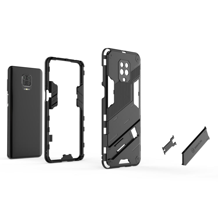 For Xiaomi Redmi Note 9 Pro Max Punk Armor 2 in 1 PC + TPU Shockproof Case with Invisible Holder