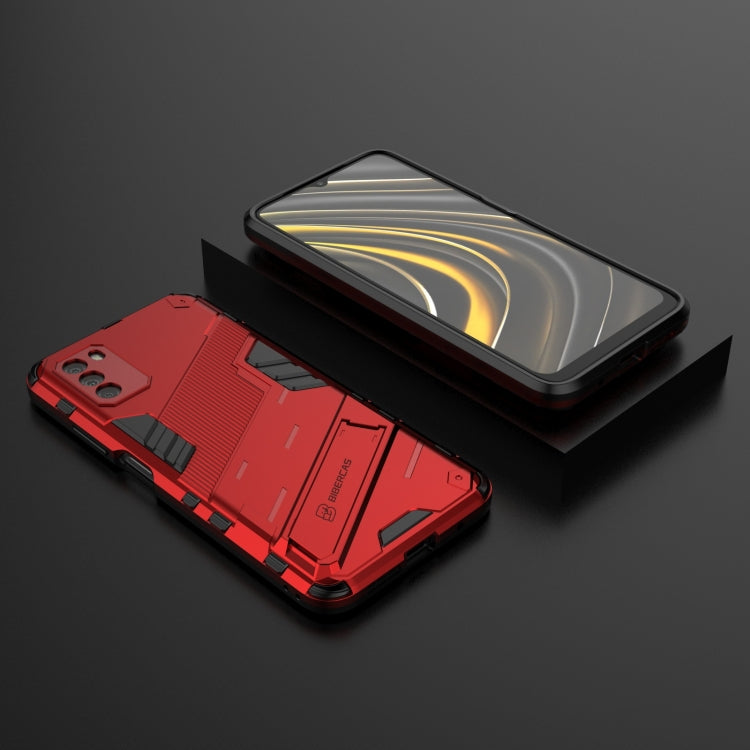 For Xiaomi Poco M3 Punk Armor 2 in 1 PC + TPU Shockproof Case with Invisible Holder
