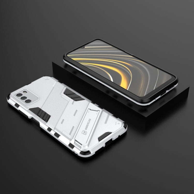For Xiaomi Poco M3 Punk Armor 2 in 1 PC + TPU Shockproof Case with Invisible Holder