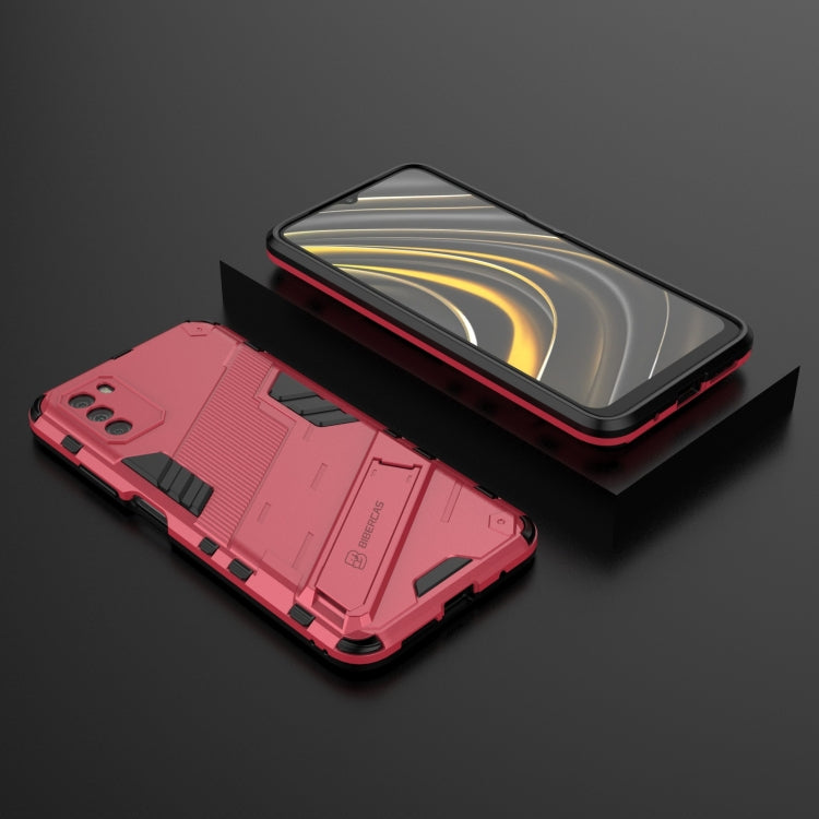 For Xiaomi Poco M3 Punk Armor 2 in 1 PC + TPU Shockproof Case with Invisible Holder