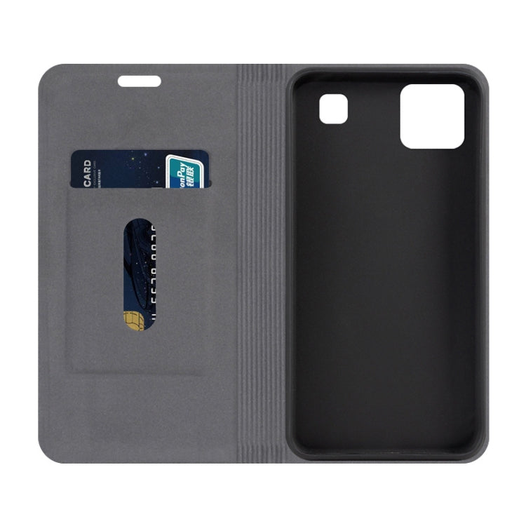 For LG K92 5G Canvas Three-color Stitching Business Horizontal Flip Leather Case with Holder & Card Slot