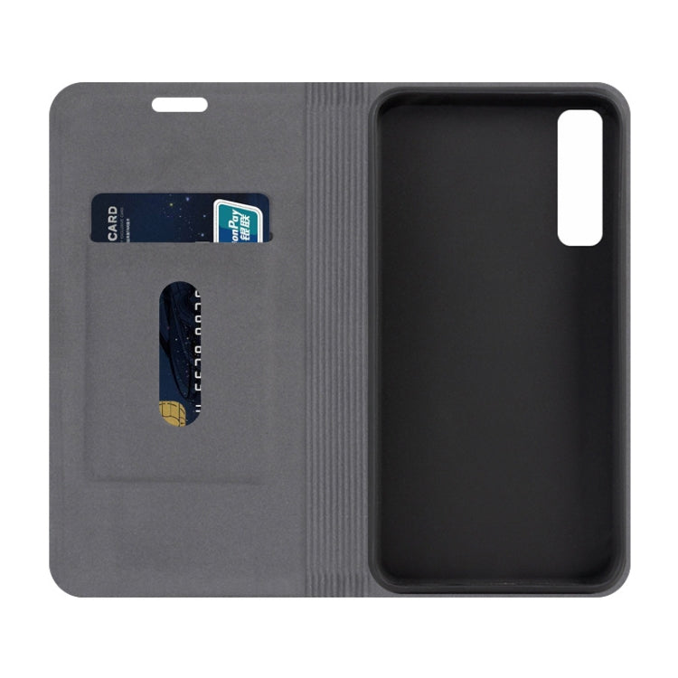 For LG Stylo 7 4G Canvas Three-color Stitching Business Horizontal Flip Leather Case with Holder & Card Slot(Black)