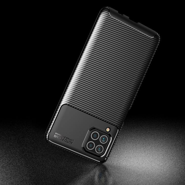 For Samsung Galaxy F62 / M62 Carbon Fiber Texture Shockproof TPU Case(Brown)