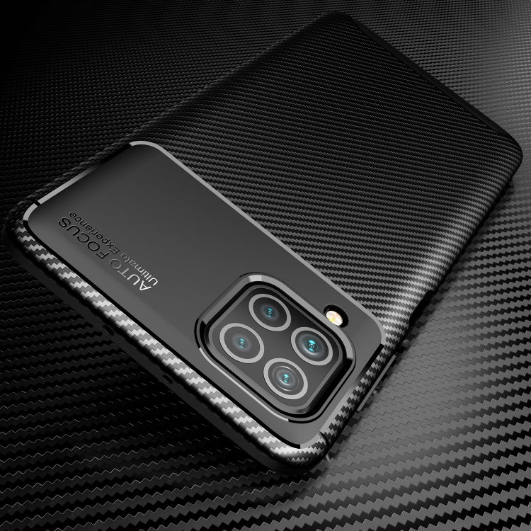 For Samsung Galaxy F62 / M62 Carbon Fiber Texture Shockproof TPU Case(Brown)