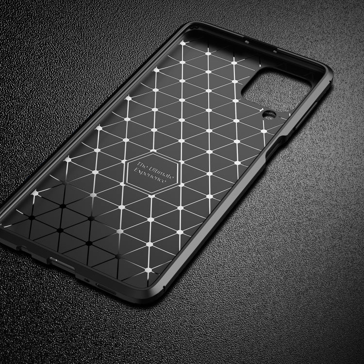For Samsung Galaxy F62 / M62 Carbon Fiber Texture Shockproof TPU Case(Brown)