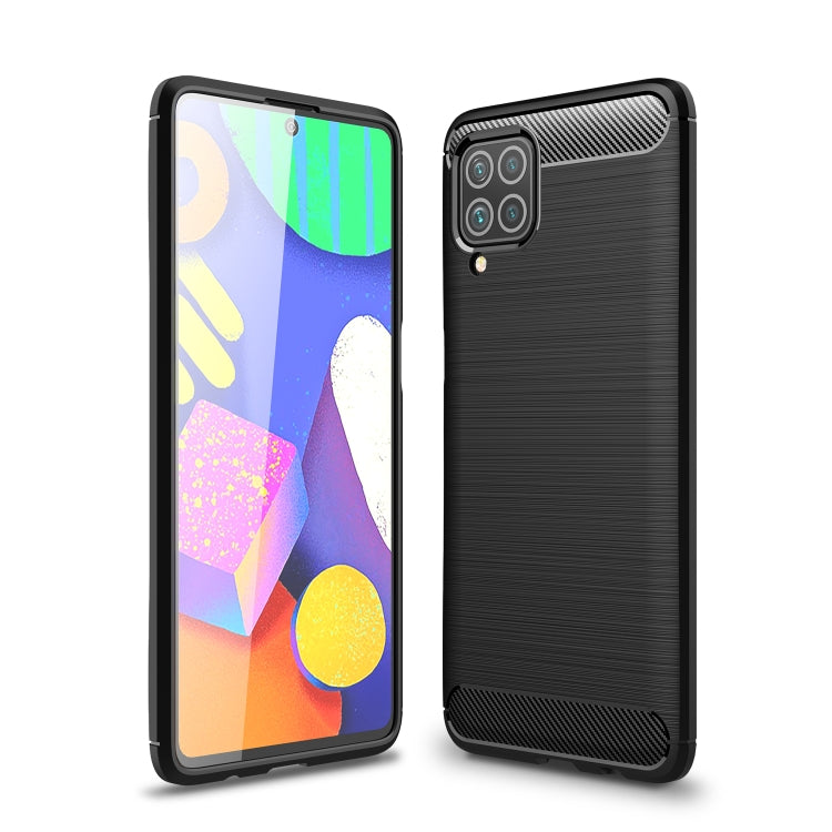 For Samsung Galaxy F62 / M62 Brushed Texture Carbon Fiber TPU Case