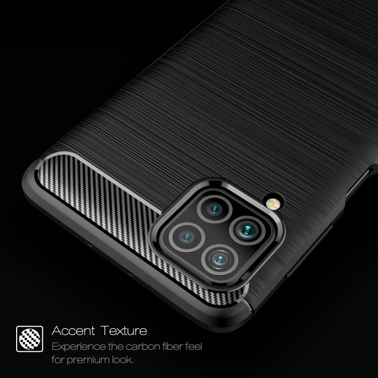 For Samsung Galaxy F62 / M62 Brushed Texture Carbon Fiber TPU Case