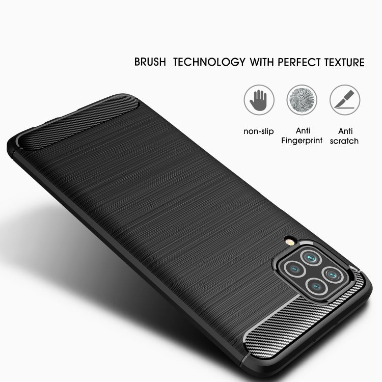 For Samsung Galaxy F62 / M62 Brushed Texture Carbon Fiber TPU Case