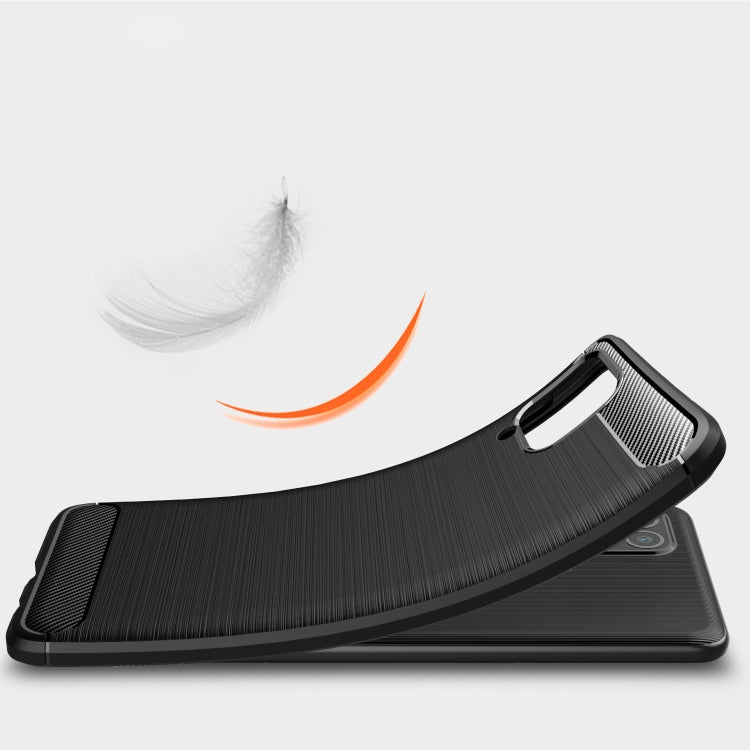 For Samsung Galaxy F62 / M62 Brushed Texture Carbon Fiber TPU Case