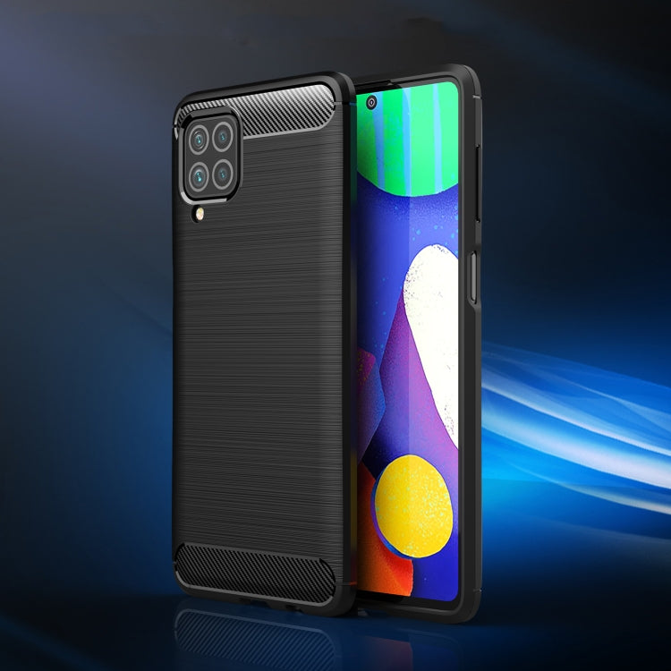 For Samsung Galaxy F62 / M62 Brushed Texture Carbon Fiber TPU Case