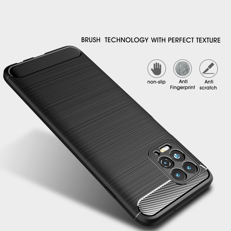 For Motorola Moto Edge S / G100 Brushed Texture Carbon Fiber TPU Case