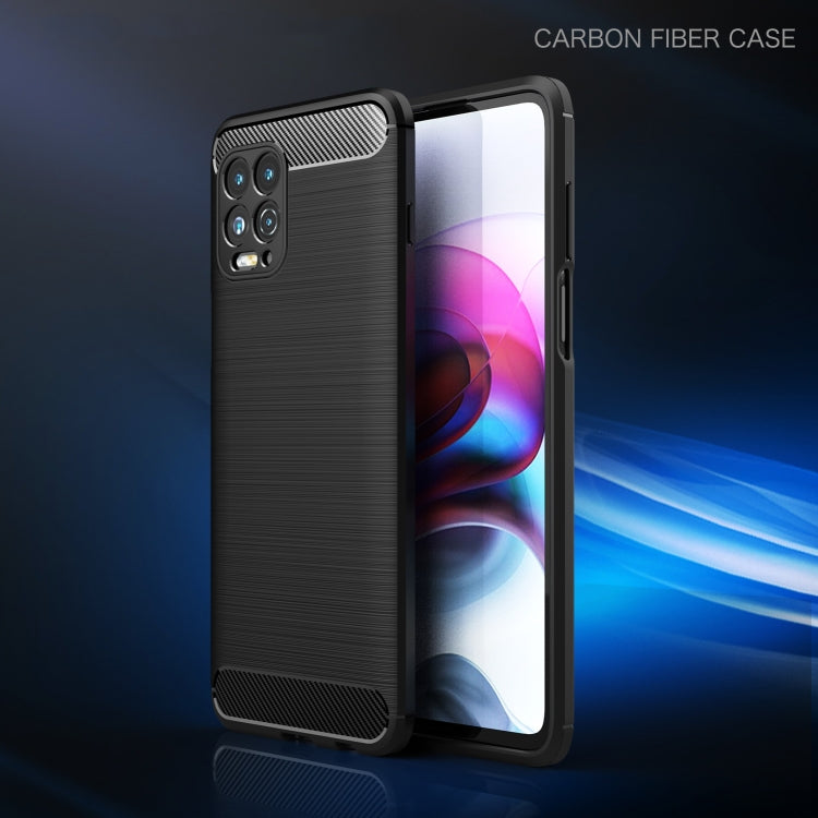 For Motorola Moto Edge S / G100 Brushed Texture Carbon Fiber TPU Case