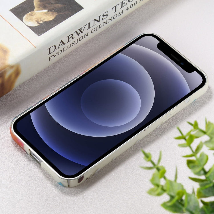 For iPhone 12 mini Shockproof Painted PC Protective Case (White)