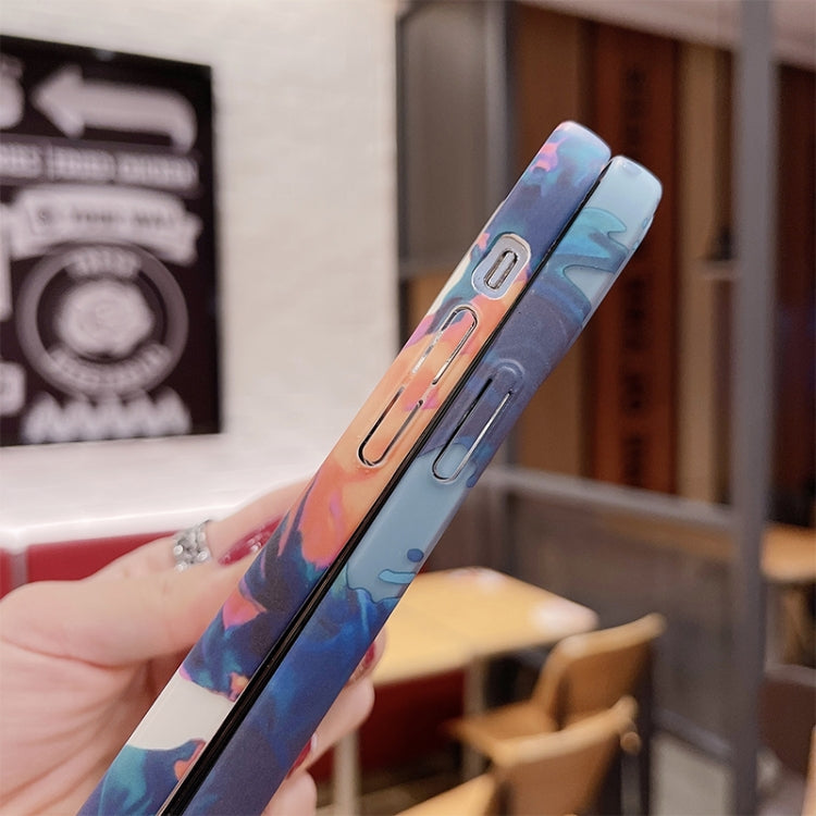 For iPhone 12 Pro Max Shockproof Painted PC Protective Case