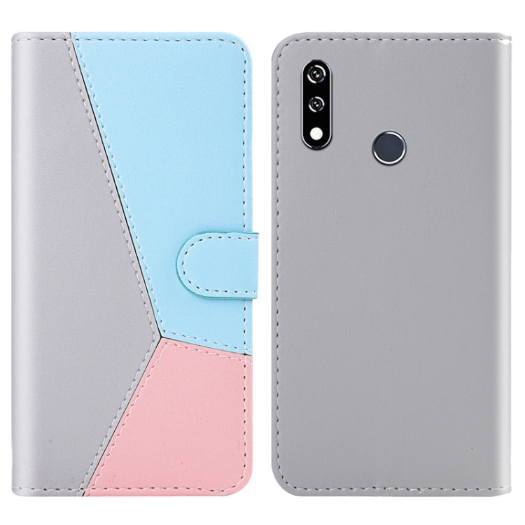 For LG W10 Tricolor Stitching Horizontal Flip TPU + PU Leather Case with Holder & Card Slots & Wallet