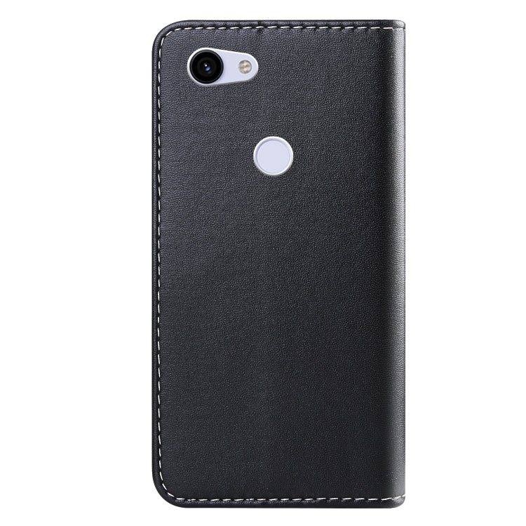 For Google Pixel 3a Tricolor Stitching Horizontal Flip TPU + PU Leather Case with Holder & Card Slots & Wallet