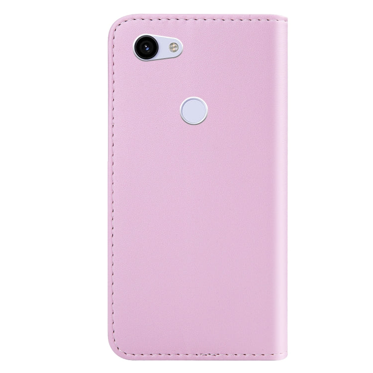 For Google Pixel 3a Tricolor Stitching Horizontal Flip TPU + PU Leather Case with Holder & Card Slots & Wallet