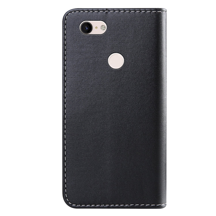For Google Pixel 3a XL Tricolor Stitching Horizontal Flip TPU + PU Leather Case with Holder & Card Slots & Wallet
