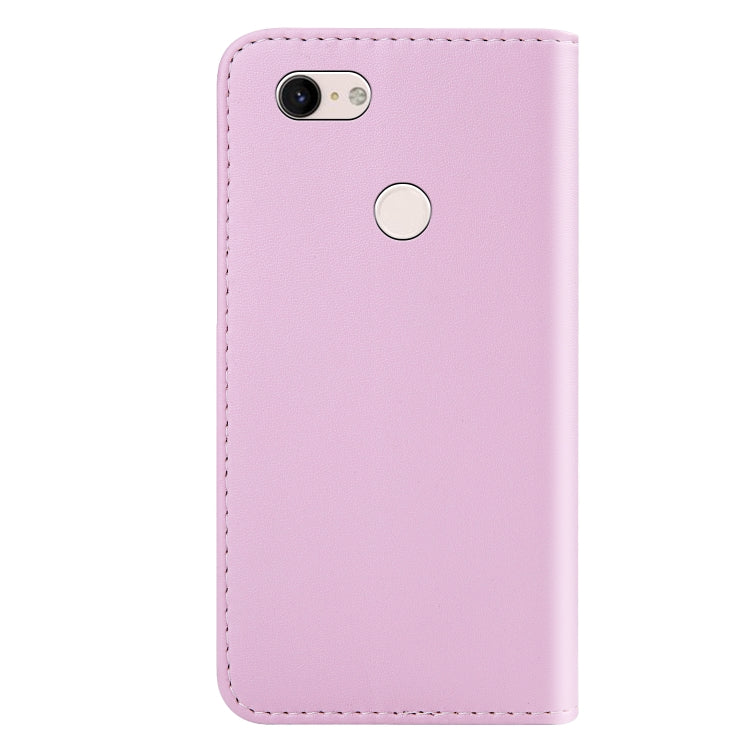For Google Pixel 3a XL Tricolor Stitching Horizontal Flip TPU + PU Leather Case with Holder & Card Slots & Wallet