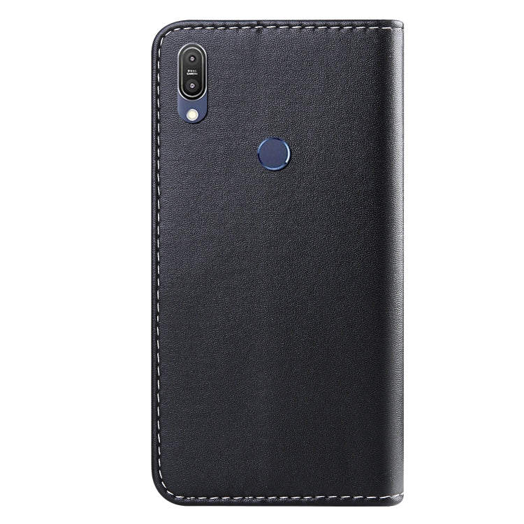 For ASUS Zenfone Max Pro (M1) ZB601KL Tricolor Stitching Horizontal Flip TPU + PU Leather Case with Holder & Card Slots & Wallet