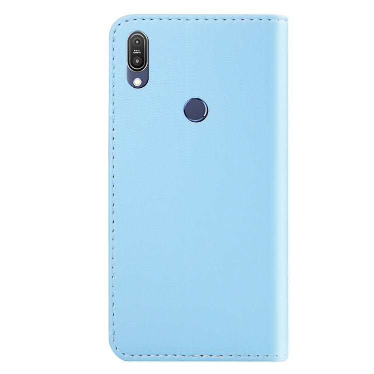 For ASUS Zenfone Max Pro (M1) ZB601KL Tricolor Stitching Horizontal Flip TPU + PU Leather Case with Holder & Card Slots & Wallet