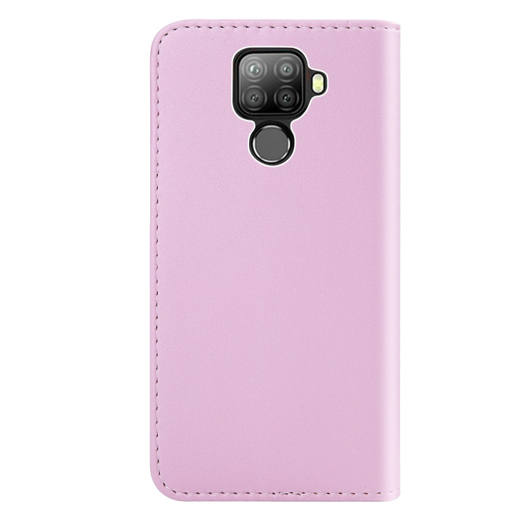 For Huawei Mate 30 Lite Tricolor Stitching Horizontal Flip TPU + PU Leather Case with Holder & Card Slots & Wallet