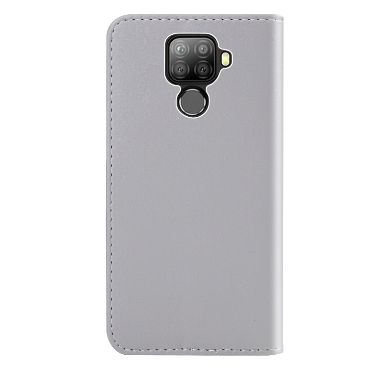 For Huawei Mate 30 Lite Tricolor Stitching Horizontal Flip TPU + PU Leather Case with Holder & Card Slots & Wallet