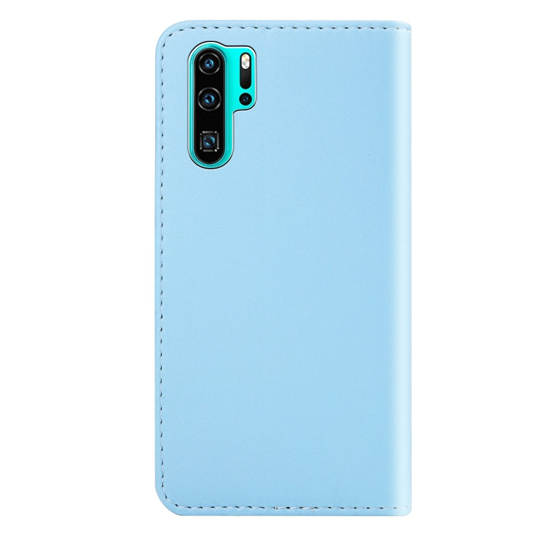 For Huawei P30 Pro Tricolor Stitching Horizontal Flip TPU + PU Leather Case with Holder & Card Slots & Wallet