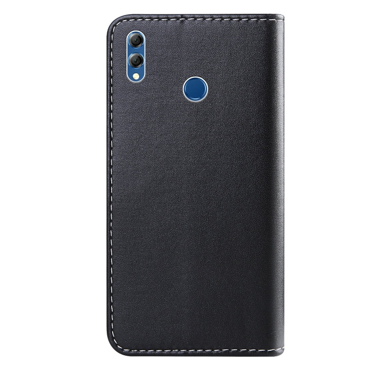 For Huawei Honor 8X Tricolor Stitching Horizontal Flip TPU + PU Leather Case with Holder & Card Slots & Wallet