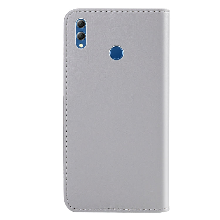 For Huawei Honor 8X Tricolor Stitching Horizontal Flip TPU + PU Leather Case with Holder & Card Slots & Wallet