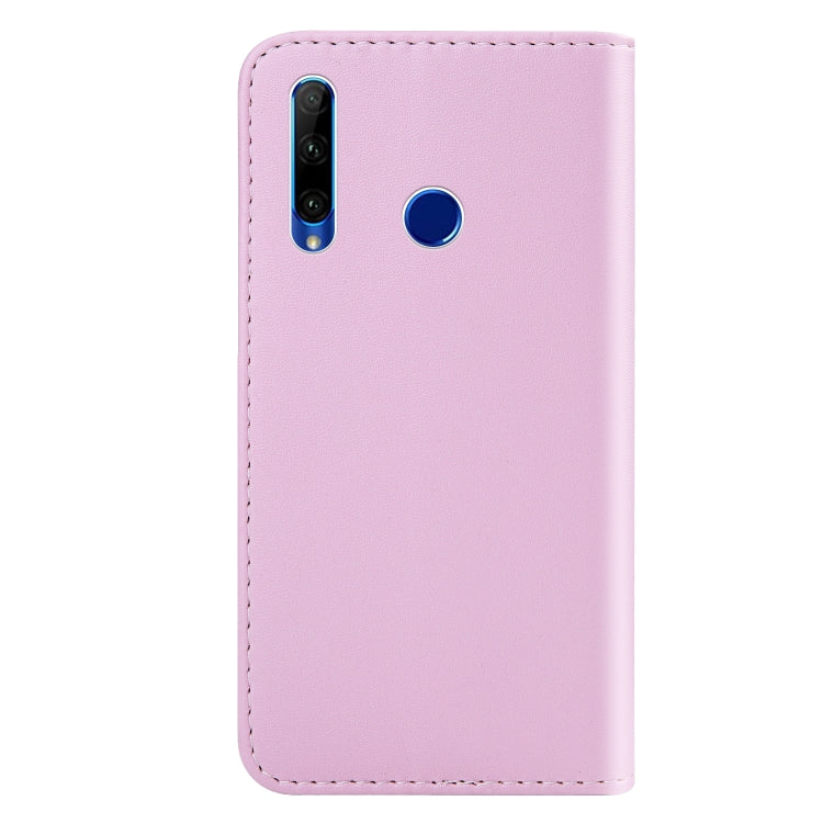 For Huawei Honor 10 Lite Tricolor Stitching Horizontal Flip TPU + PU Leather Case with Holder & Card Slots & Wallet