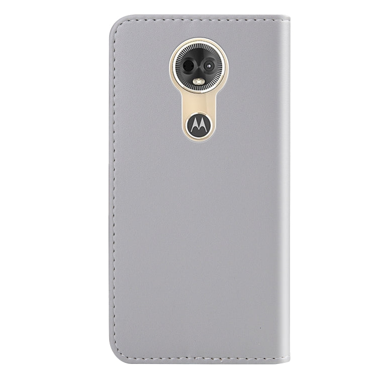 For Motorola Moto E5 Tricolor Stitching Horizontal Flip TPU + PU Leather Case with Holder & Card Slots & Wallet