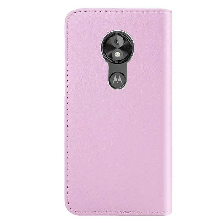 For Motorola Moto E5 Play Go Tricolor Stitching Horizontal Flip TPU + PU Leather Case with Holder & Card Slots & Wallet