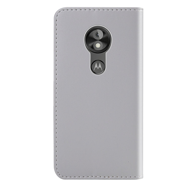 For Motorola Moto E5 Play Go Tricolor Stitching Horizontal Flip TPU + PU Leather Case with Holder & Card Slots & Wallet
