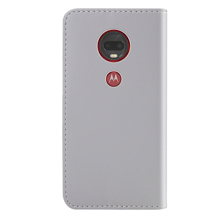 For Motorola Moto G7 / Moto G7 Plus Tricolor Stitching Horizontal Flip TPU + PU Leather Case with Holder & Card Slots & Wallet