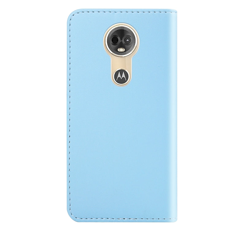 For Motorola Moto G7 Power Tricolor Stitching Horizontal Flip TPU + PU Leather Case with Holder & Card Slots & Wallet