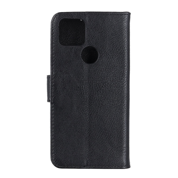 For Google Pixel 5A 5G KHAZNEH Cowhide Texture Horizontal Flip Leather Case with Holder & Card Slots & Wallet