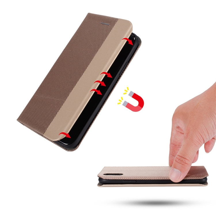For iPhone XR Ultrathin Shell Magnetic Horizontal Flip Leather Case with Holder & Card Slots