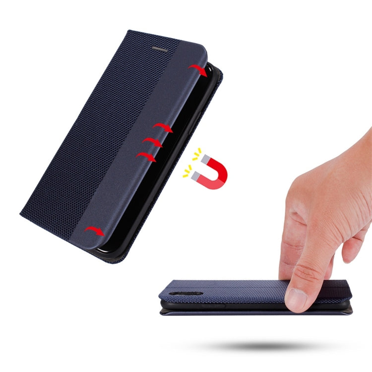 For iPhone XR Ultrathin Shell Magnetic Horizontal Flip Leather Case with Holder & Card Slots