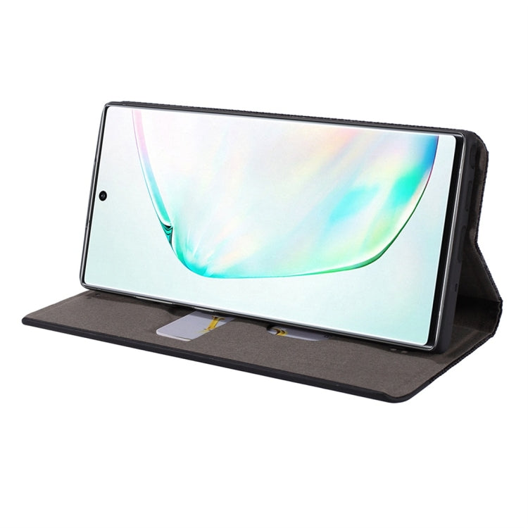 For Galaxy Note 10 Ultrathin Shell Magnetic Horizontal Flip Leather Case with Holder & Card Slots
