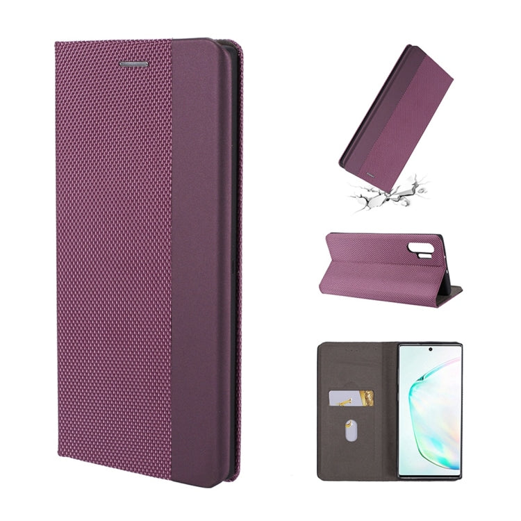 For Galaxy Note 10 Ultrathin Shell Magnetic Horizontal Flip Leather Case with Holder & Card Slots