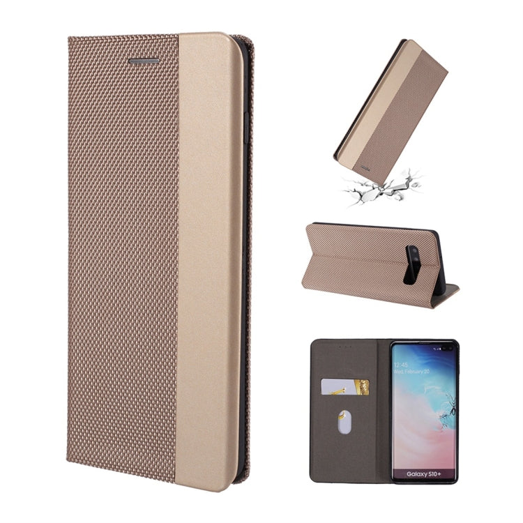 For Galaxy S10+ Ultrathin Shell Magnetic Horizontal Flip Leather Case with Holder & Card Slots