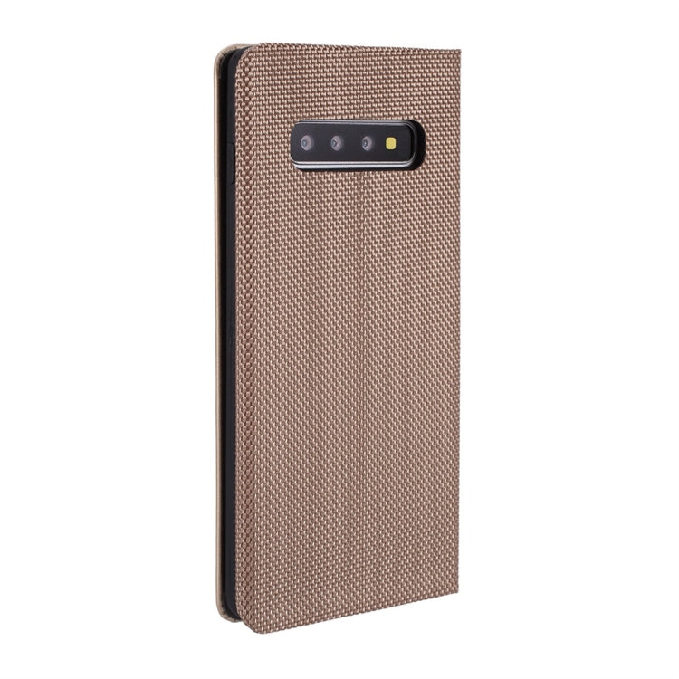 For Galaxy S10+ Ultrathin Shell Magnetic Horizontal Flip Leather Case with Holder & Card Slots