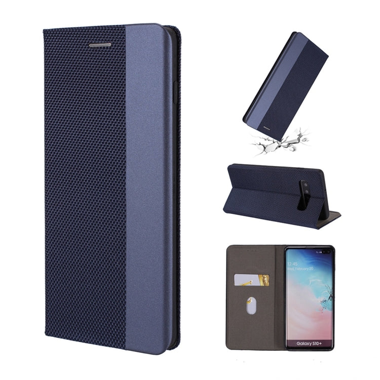 For Galaxy S10+ Ultrathin Shell Magnetic Horizontal Flip Leather Case with Holder & Card Slots