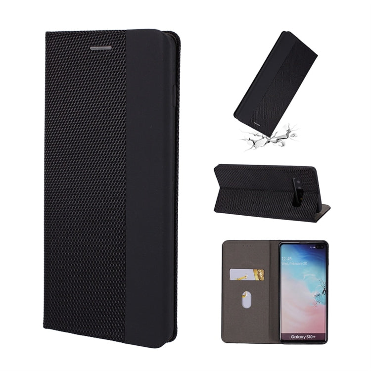For Galaxy S10+ Ultrathin Shell Magnetic Horizontal Flip Leather Case with Holder & Card Slots