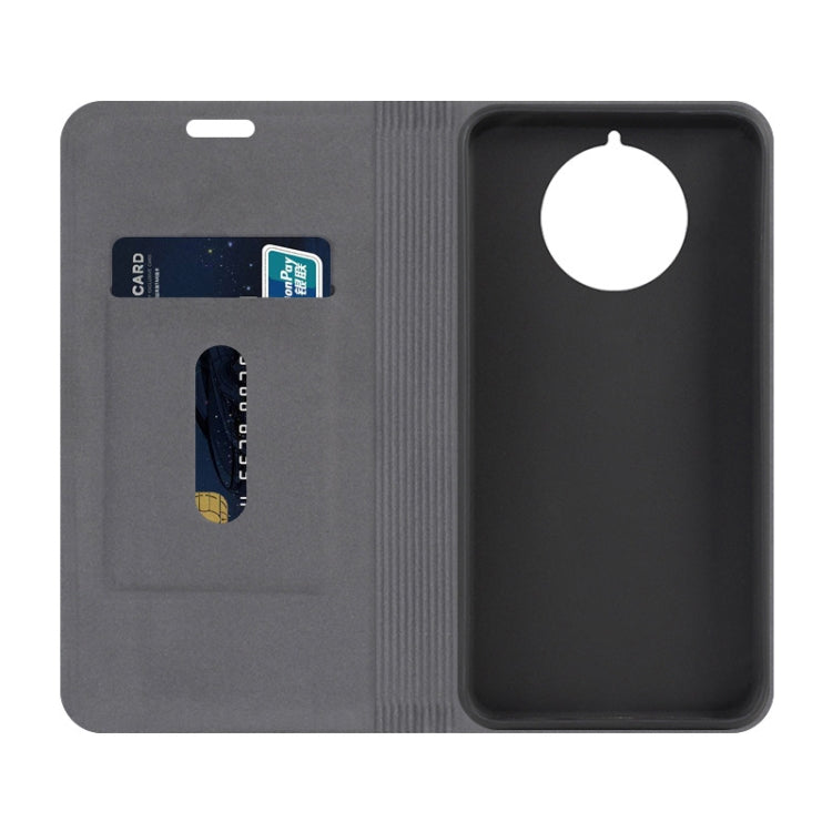 For Nokia 9 Pureview Canvas Three-color Stitching Business Horizontal Flip Leather Case with Holder & Card Slot