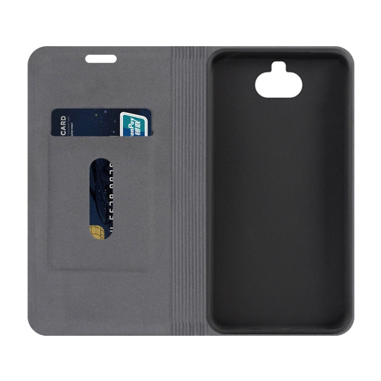 For Sony Xperia 8 Lite Canvas Three-color Stitching Business Horizontal Flip Leather Case with Holder & Card Slot