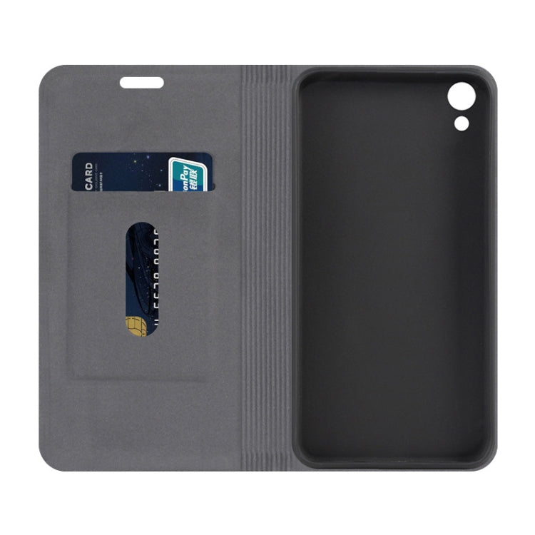 For Sony Xperia L1 Canvas Three-color Stitching Business Horizontal Flip Leather Case with Holder & Card Slot